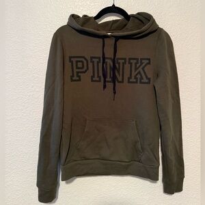 PINK Victoria’s Secret Olive Green Hoodie XSmall